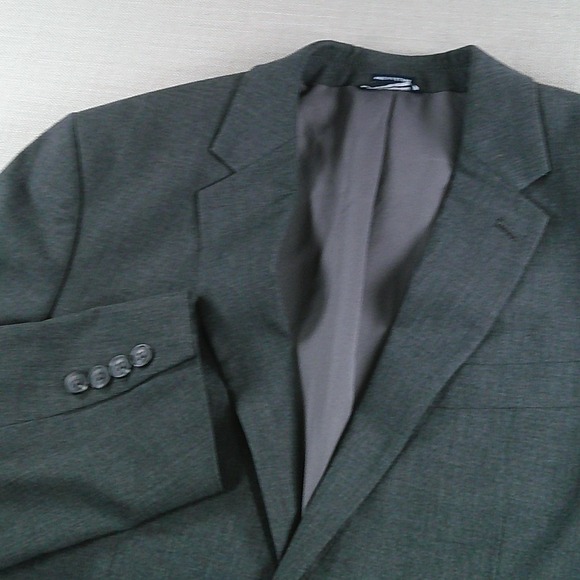 Saddlebred Other - Saddlebred Sport Coat Mens 40L Grey Motion Stretch Two Button Blazer